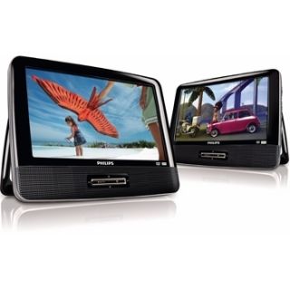   Dual Two Screen Portable Car Truck DVD CD MP3 Player Players