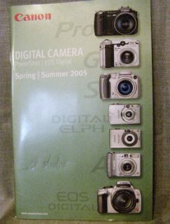 2005 Canon digiital camera CATALOG PowerShot EOS w/ tennis star Maria 