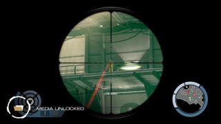 Targeting enemies through a gun scope in James Bond 007 Legends