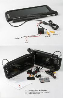   Pair 12 2 Sunvisor Car Video Monitors Sun Visor LCD Black