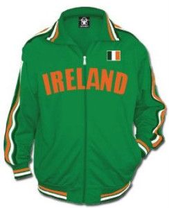 Ireland Soccer Track Jacket Irish Mens Football Rugby