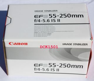 Brand New Canon EF s 55 250mm F 4 5 6 Is Telephoto Zoom Lens for SLR 