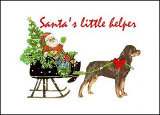 Rottweiler Christmas cards seals address labels