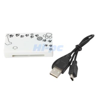 New USB 2 0 SDHC SD MMC Memory Card Reader White