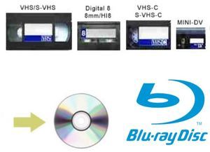VHS VHS C HI8 8mm miniDV Photos Video Camcorder Tapes TO BLURAY 