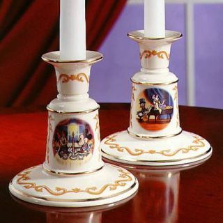 The Lenox Animated Classic Candlesticks are crafted of fine china 