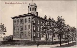 Postcard of the High School in Canisteo, New York