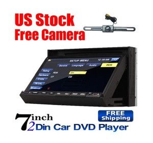 Double 2Din Car Audio Car Stereo CD DVD Player Camera