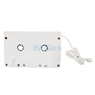 New Car Cassette Tape Adapter for  CD Player iPod Nano iPhone White 