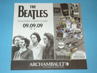 The Beatles Remastered CD Flyer in French from Canada