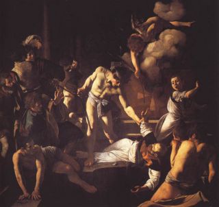 martyrdom st matthew saint caravaggio on canvas repro