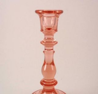 PR Imperial Glass Premium Rose Marie Pink Candlesticks 635