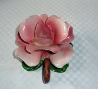 capodimonte rose flower candleholders 2