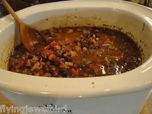   Fashioned Crock Pot Chili Con Carne Slow Cooker Stew Original Recipe