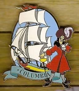 Captain Hook Columbia SHIP Frontierland Booster Villains Peter Pan 