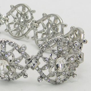 95 Carolee Lux Pavé Crystals Royal Duque Bracelet New