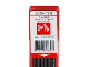 3mm 3B Pencil 6 Leads Box Swiss Made Caran DAche New