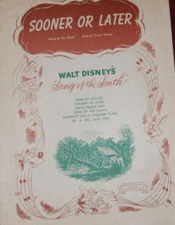   Sheet Music Lot of 5 Includes Walt Disney Judy Canova More