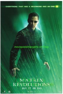 Matrix Revolutions Movie Poster RARE Set of 4 Original Video Mini 