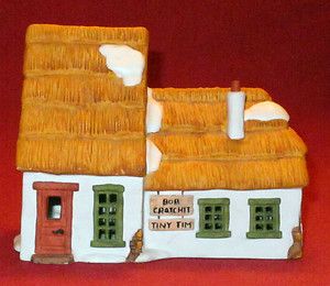   Dickens Village A Christmas Carol Bob Cratchet Tiny Tim Cottage