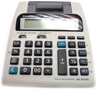 Casio HR 100TE 12 Digit Display Printing Calculator