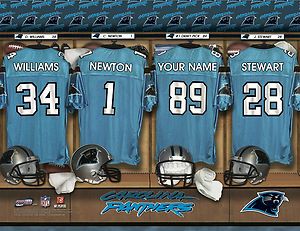 Carolina Panthers Personalized Locker Room Picture