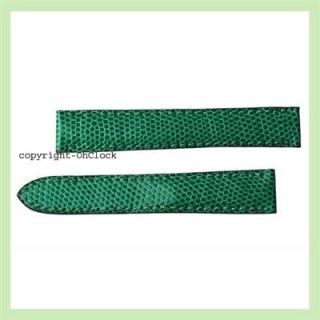 Cartier Green Snake Textured Patent Leather 15 mm Wide Watch Strap 