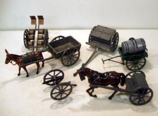54mm Lead Army Wagons Carts Water Carriers Cable Layer Machine Gun 