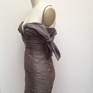 CARVEN TAFFETA RUCHED DRESS sz36 (FIRST RELAUNCH COLLECTION)