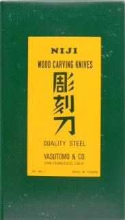 Niji Wood Carving Knives Boxed Set of 7 Quality Steel Assorted Knives 