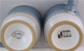 denby stoneware castile blue china cups creamer jug