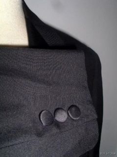 Vintage Connaught Group Carroll Co Black Tuxedo Smoking Jacket 38 40 