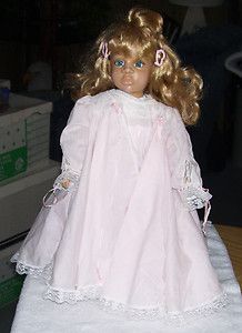 Beautiful Ashley Syndees Craft Doll in Pink Nightgown Robe