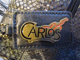 New Handbag Carlos Santana Premium Faux Leather Snake Print Purse 