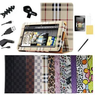 Folio Stand PU Leather Case Cover for Kindle Fire HD 7 Tablet Multi 