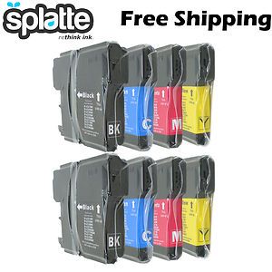 Compatible Ink Cartridges for Brother LC61: 2 Black, 2 Cyan, 2 Magenta 