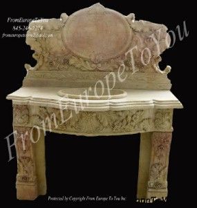 Nice Hand Carved Marble Victorian Style Sinks
