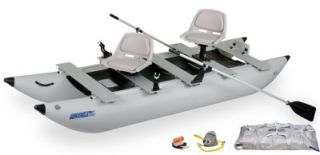   Deluxe Foldcat 12 Inflatable Pontoon Fishing Catamaran Boat