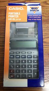 New Casio HR 8L GY w Portable Printing Calculator Receipts Tax Season 