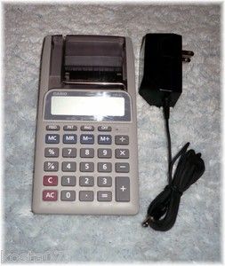 Casio Printing Calculator Model HR 8L w AC Adapter