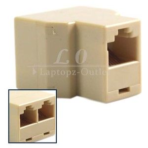   Connector Splitter 1 to 2 Sockets Internet Cable Cat 5 6