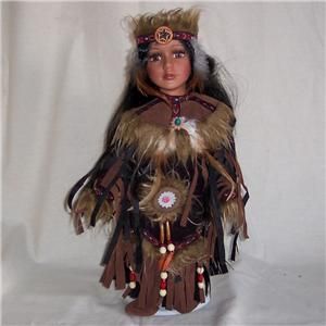 cathay porcelain native american doll edie fth476b