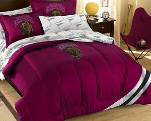College Full Comforter Bed in Bag Pick Your School 7pc  