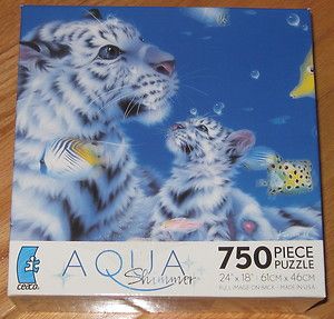 Ceaco Aqua Shimmer White Tiger Jigsaw Puzzle New SEALED