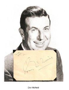 Don McNeill Autograph Radio Star The Breakfast Club St Jude HiN