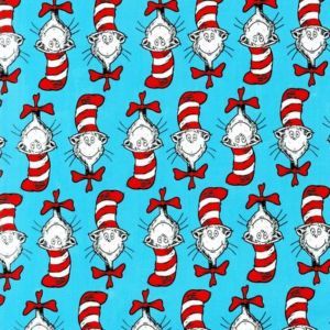 The Cat in The Hat on Blue, Dr. Seuss, Kaufman Child Novelty Boy Red 