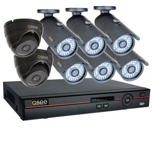 NEW Q SEE 8CH Security Package 600TVL Cameras with 500Gb Drive QC448 