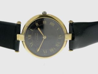Must de Cartier Gold Plated Silver Quartz Ladies Watch