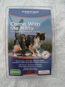   Come with Me Kitty Cat Harness Bungee Leash Medium New in Box