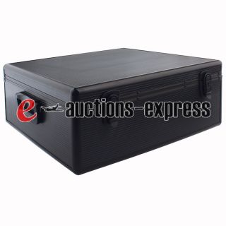 720 Capacity Aluminum Like CD DVD Storage Case Black